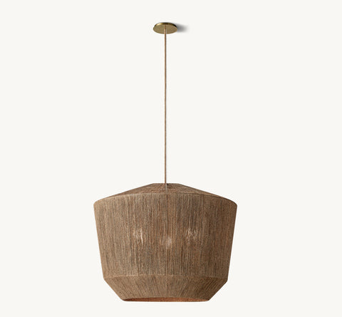 Ceva Basket Pendant – Natural Jute Chandelier