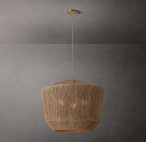 Ceva Basket Pendant – Natural Jute Chandelier
