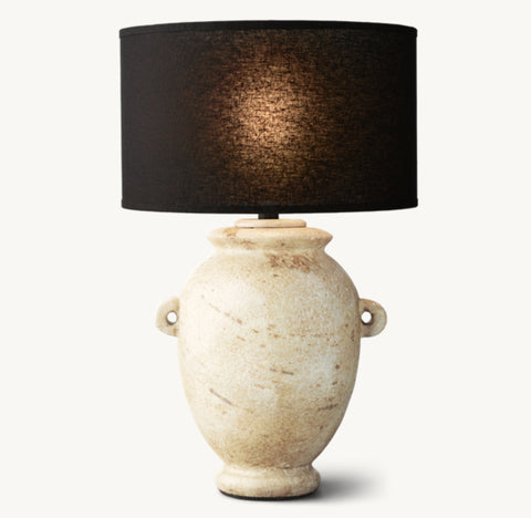 Marble Vessel Table Lamp 20"