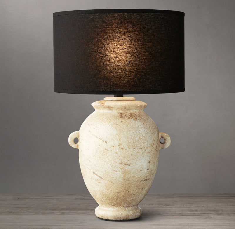 Marble Vessel Table Lamp 20"
