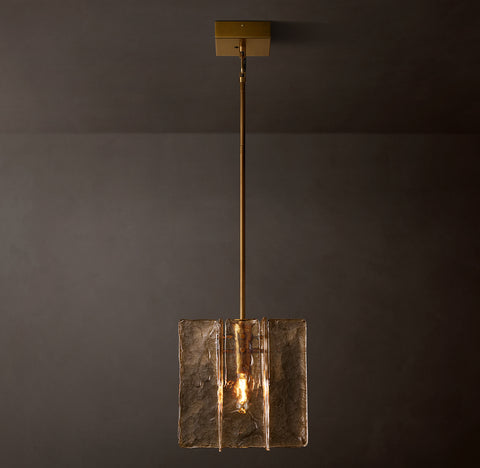 Lattice Smoke Glass Pendant Light
