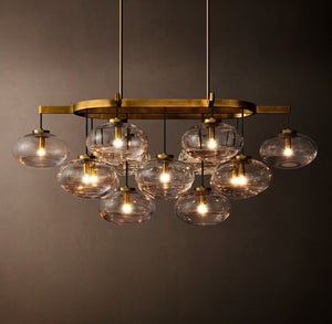 Cabrette 54" Clear Glass Linear Chandelier – Modern Luxury | CIRC
