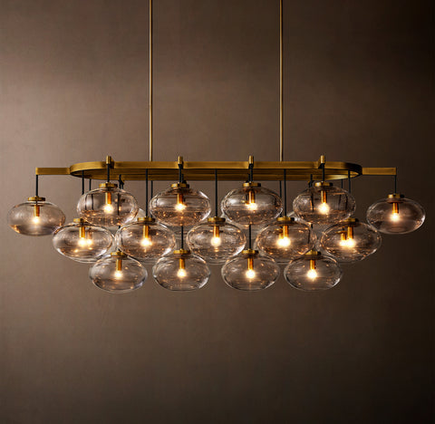 Cabrette 72" Clear Glass Linear Chandelier – Modern Luxury | CIRC