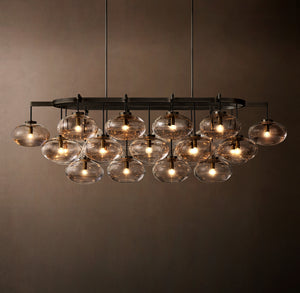 Cabrette 72" Clear Glass Linear Chandelier – Modern Luxury | CIRC
