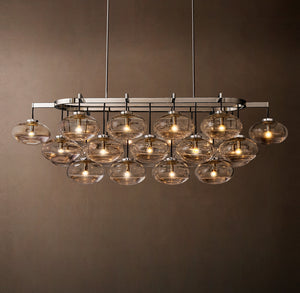 Cabrette 72" Clear Glass Linear Chandelier – Modern Luxury | CIRC
