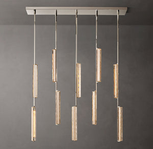 Audubon Crystal Linear Chandelier – Brass LED