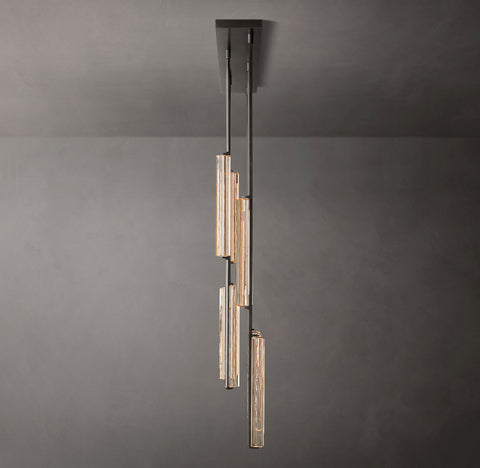Audubon Crystal Linear Chandelier – Brass LED