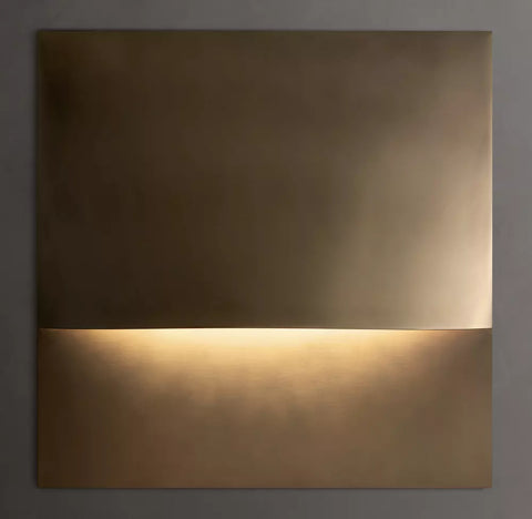 Taza Square Sconce | Modern Brass LED Wall Light
