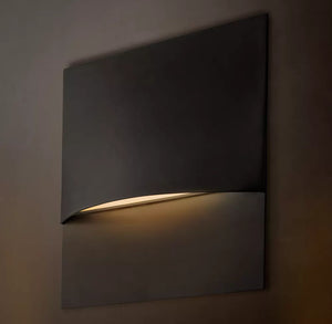 Taza Square Sconce | Modern Brass LED Wall Light