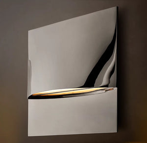 Taza Square Sconce | Modern Brass LED Wall Light