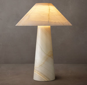 Mycena Round Stone Table Lamp | Luxury Natural Stone Lighting