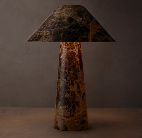 Mycena Round Stone Table Lamp | Luxury Natural Stone Lighting
