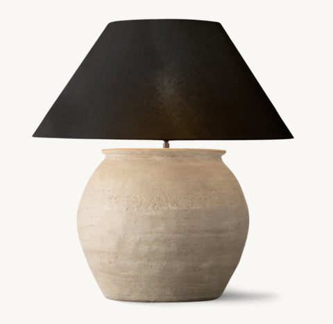 Terra-Cotta Olive Jar Table Lamp