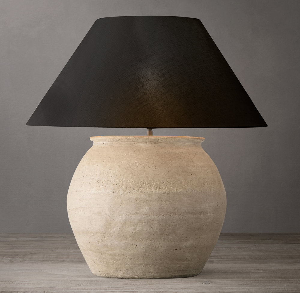 Terra-Cotta Olive Jar Table Lamp