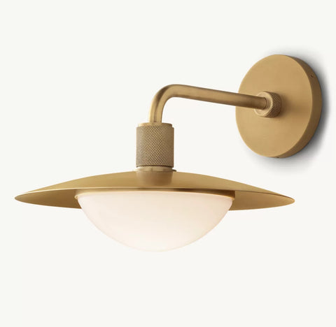 Kennan Round Sconce | Modern Brass Wall Light Fixture
