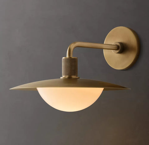 Kennan Round Sconce | Modern Brass Wall Light Fixture