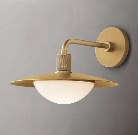 Kennan Round Sconce | Modern Brass Wall Light Fixture