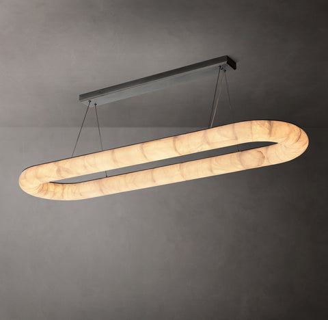 Rivage Lisse Oval Chandelier 74"