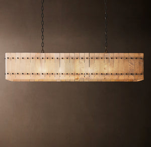 San Marco Alabaster Linear Chandelier 54"