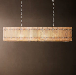 San Marco Alabaster Linear Chandelier 54"