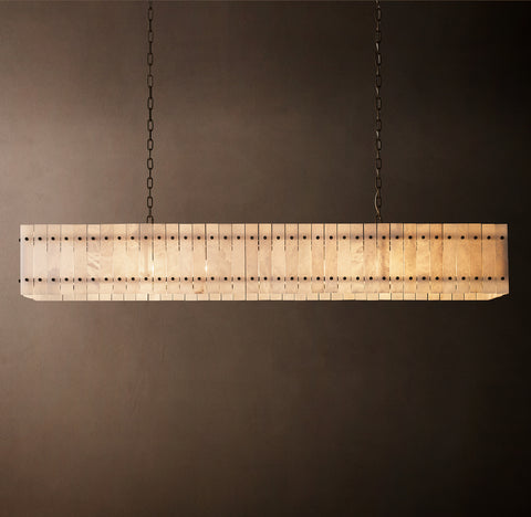 San Marco Alabaster Linear Chandelier 72"