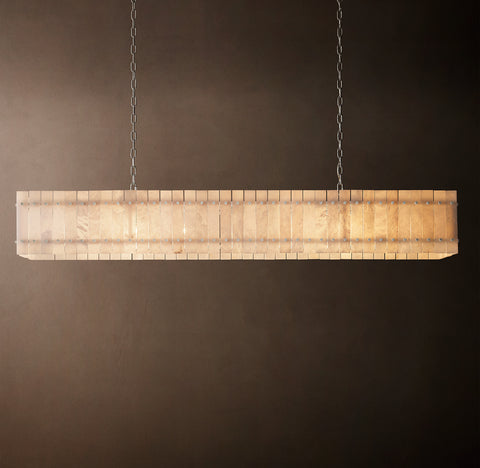San Marco Alabaster Linear Chandelier 72"