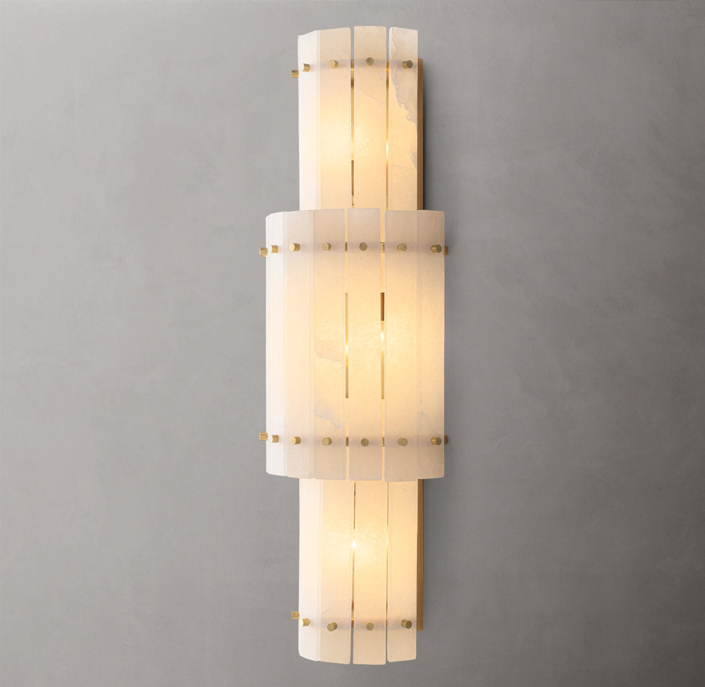 San Marco Alabaster Grand Round Sconce