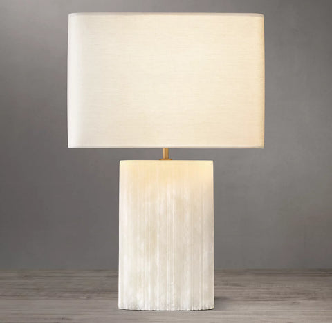 Tallado Alabaster Convex Table Lamp | Luxury Spanish Alabaster Lighting