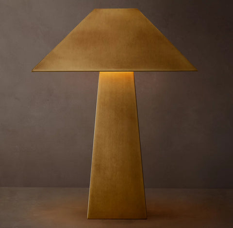Mycena Obelisk Metal Table Lamp | Luxury Handcrafted Metal Lighting