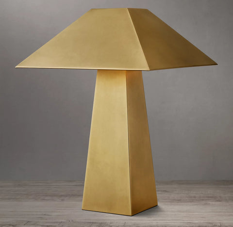 Mycena Obelisk Metal Table Lamp | Luxury Handcrafted Metal Lighting