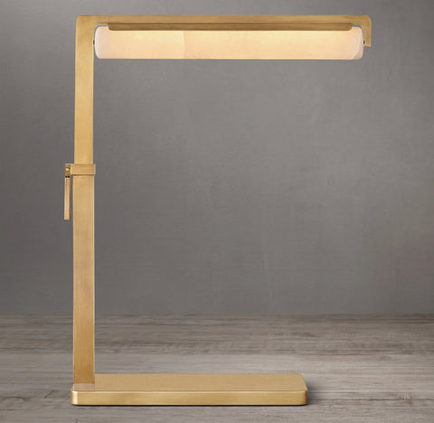 Audubon Alabaster Task Table Lamp