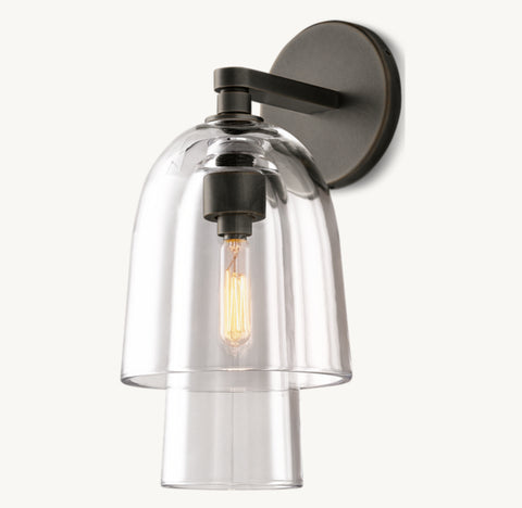 Blom Clear Glass Flute Sconce