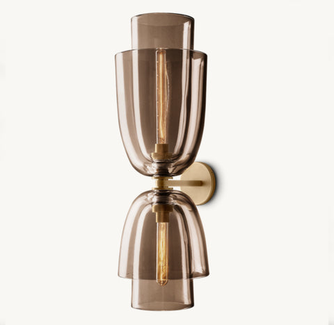 Blom Amber Glass Cloche Grand Sconce