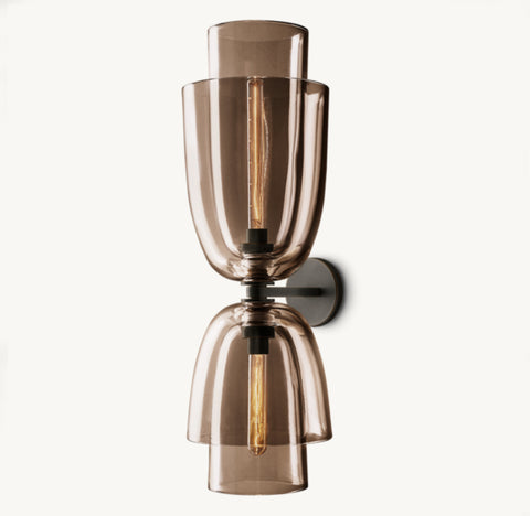 Blom Amber Glass Cloche Grand Sconce