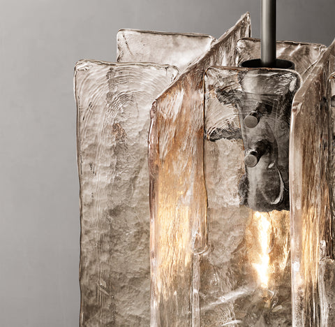Lattice Smoke Glass Pendant Light