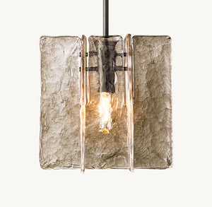 Lattice Smoke Glass Pendant Light