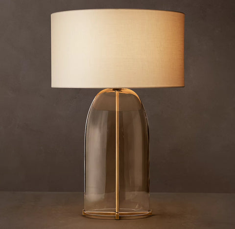 Blom Clear Glass Table Lamp | Artisan Handcrafted Glass Lighting