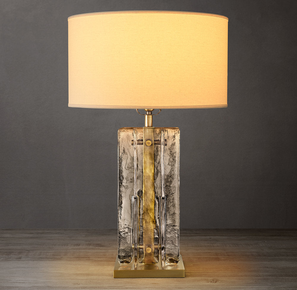 Lattice Clear Glass Table Lamp