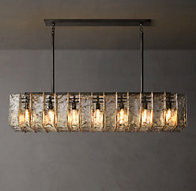 Lattice Clear Glass 67" Rectangular Chandelier | CIRC