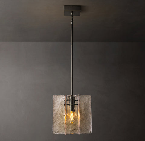 Lattice Clear Glass Pendant Light