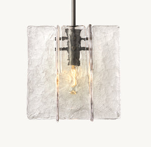Lattice Clear Glass Pendant Light