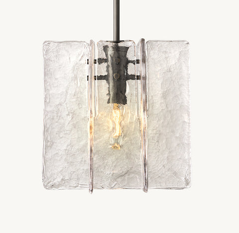 Lattice Clear Glass Pendant Light