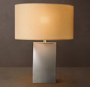 Sarezzo Metal Square Table Lamp | Handcrafted Solid Brass Lighting