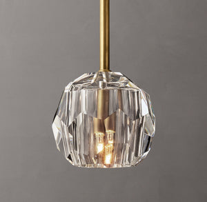 Boule De Cristal Clear Glass Rod Pendant - 20W