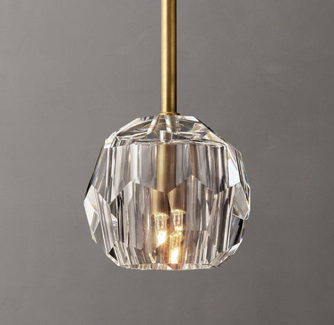 Boule De Cristal Clear Glass Rod Pendant - 20W