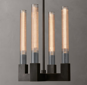 Cannele Pendant – Brass & Ribbed Glass Light