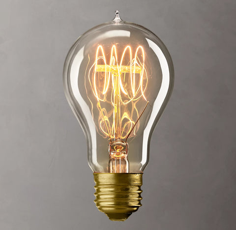 A19 Amber E26 Quad-Loop Filament Incandescent Bulb