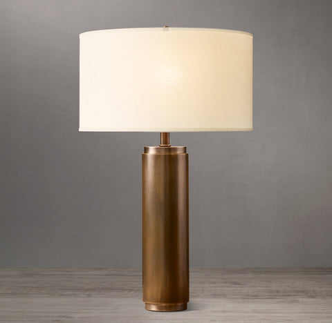 Cylindrical Column Table Lamp
