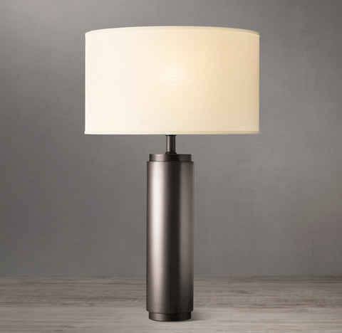 Cylindrical Column Table Lamp