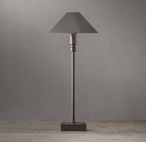 Pyramid Metal Shade Telescoping Table Lamp